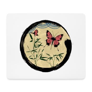 Japanese Butterfly - Mouse Pad (horizontal) - white - Front