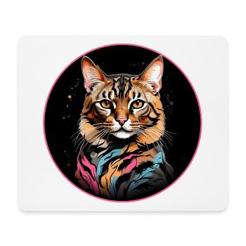 Bengalkatze Portrait - Mousepad (Querformat) - Weiß - Vorne