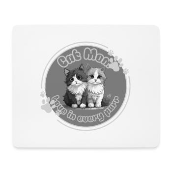 Cat Mom – Love in Every Purr - Mouse Pad (horizontal) - white - Front