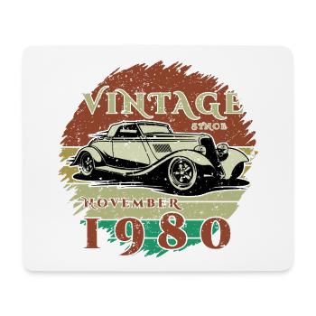 45th Birthday - Classics - Vintage since 11/1980 - Mouse Pad (horizontal) - white - Front