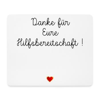 Heart, thank you, helpfulness - Mouse Pad (horizontal) - white - Front