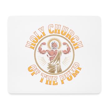 Hallowed be thy Gains - Funny Jesus Gym Meme - Mouse Pad (horizontal) - white - Front