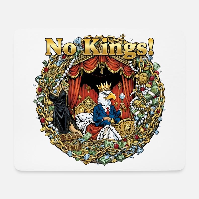 Kein König: Reichtum und Krone - Mousepad (Querformat) - Weiß