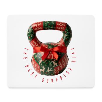 Kettlebell -- Le meilleur cadeau de surprise - Tapis de souris (format paysage) - blanc - Devant
