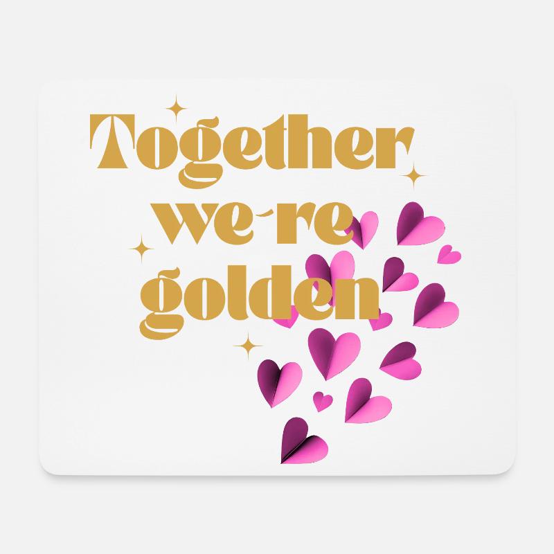 Gemeinsam sind wir Gold wert - Mousepad (Querformat) - Weiß