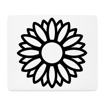 Sonnenblume - Mousepad (Querformat) - Weiß - Vorne