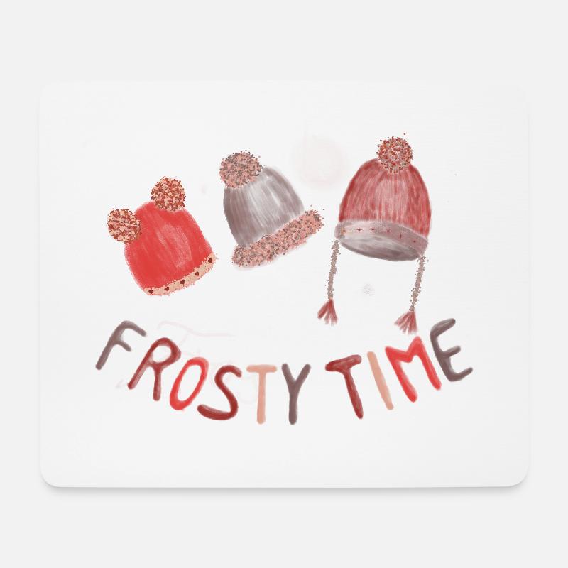 Frosty time - cozy winter vibes - Mouse Pad (horizontal) - white