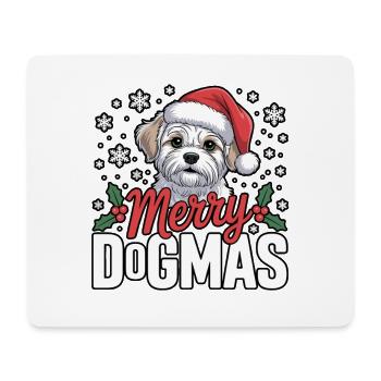Merry Dogmas Hundedesign - Mousepad (Querformat) - Weiß - Vorne
