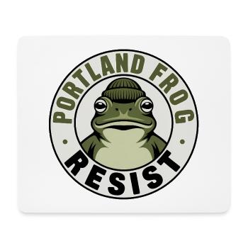 Portland Frog Resist - T-shirt grenouille des États-Unis - Tapis de souris (format paysage) - blanc - Devant