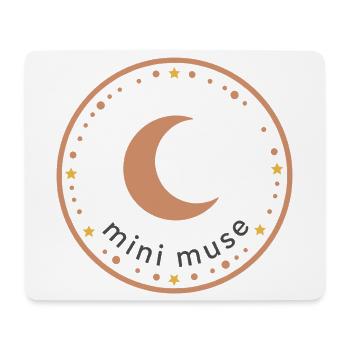Cute Moon Circle Design - Mouse Pad (horizontal) - white - Front