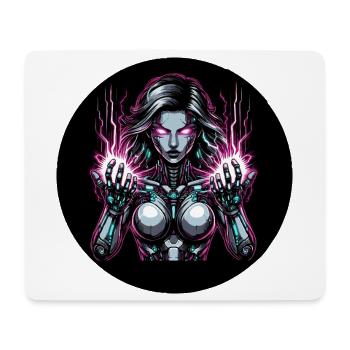Cybernetic Energy Heroine - Mouse Pad (horizontal) - white - Front