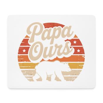 Papa Ours au coucher soleil - Mousepad (Querformat) - Weiß - Vorne