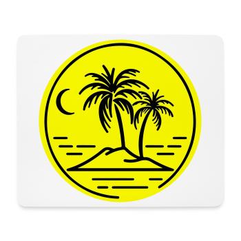 Palm Tree Island Symbol Beach - Mouse Pad (horizontal) - white - Front