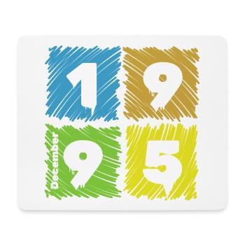 30. Geburtstag Farbige Patches depuis 12/1995 - Tapis de souris (format paysage) - blanc - Devant
