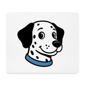 Dalmatian with blue necklace - Mouse Pad (horizontal) - white - Front