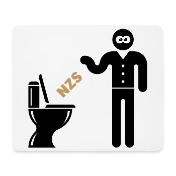 NZS Into the Toilet, Into the Toilet! Opposite Right POS 2C - Mouse Pad (horizontal) - white - Front