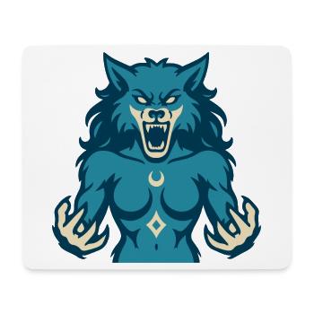 Conception de puissance Moonwolf - Tapis de souris (format paysage) - blanc - Devant