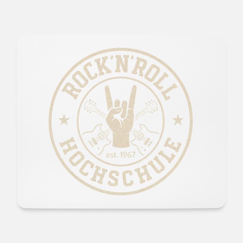 Rock 'n' Roll Hochschule Logo - Mousepad (Querformat) - Weiß