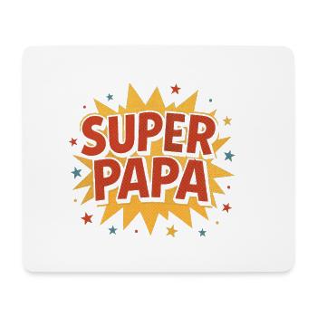 Super Papa Comic Explosion - Mousepad (Querformat) - Weiß - Vorne