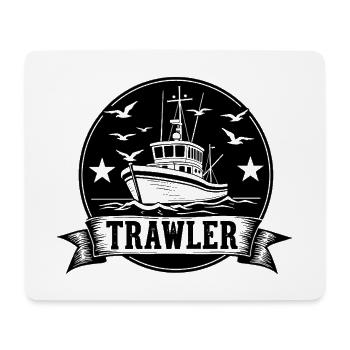 Kutter Nautik Siegel Motiv - Mousepad (Querformat) - Weiß - Vorne