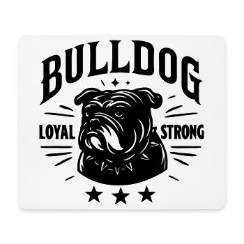 Bulldog Bully loyal Dog Dogge Chemise old english - Tapis de souris (format paysage) - blanc - Devant