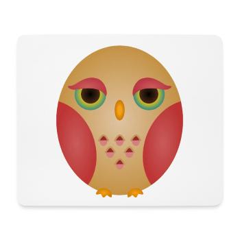 Visage de hibou dégradé dans des tons confortables - Tapis de souris (format paysage) - blanc - Devant