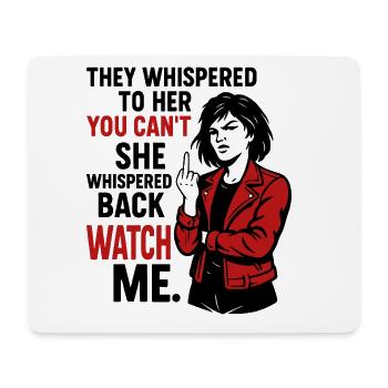 WATCH ME – Feminist Rebel - Mouse Pad (horizontal) - white - Front