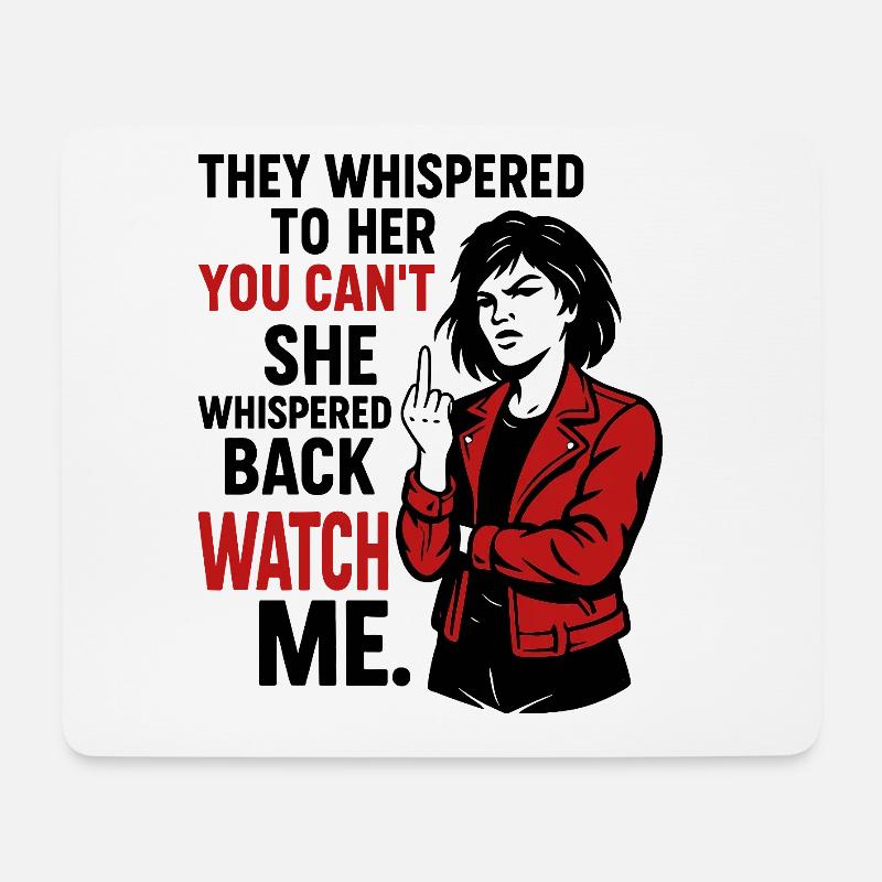 WATCH ME – Feminist Rebel - Mousepad (Querformat) - Weiß