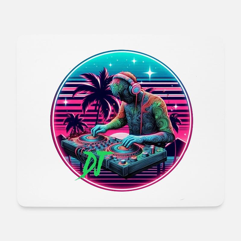 DJ - Mousepad (Querformat) - Weiß