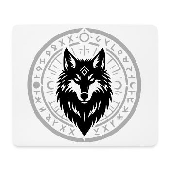 Rune Star Circle Emblem - Mouse Pad (horizontal) - white - Front