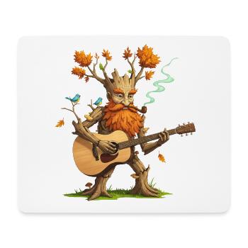 Fantasy Tree Guitar Player T-Shirt - Tapis de souris (format paysage) - blanc - Devant