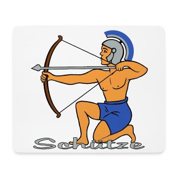 Signe du zodiaque Sagittaire en tant qu’archer romain - Tapis de souris (format paysage) - blanc - Devant