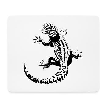Leopardgecko - Mousepad (Querformat) - Weiß - Vorne