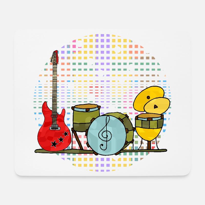 Musikinstrumente - Mousepad (Querformat) - Weiß