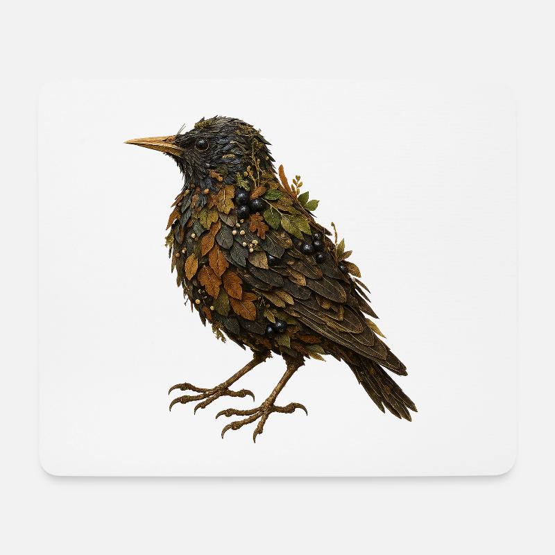 Star Illustration im Naturdesign (Wild Line) - Mousepad (Querformat) - Weiß