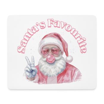 Pink Santa Friedenzeichen - Mousepad (Querformat) - Weiß - Vorne