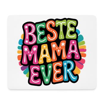 Beste Mama Ever bunt - Mousepad (Querformat) - Weiß - Vorne