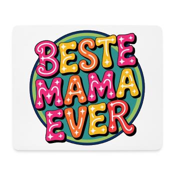 Best Mama Ever Retro Typography - Mouse Pad (horizontal) - white - Front