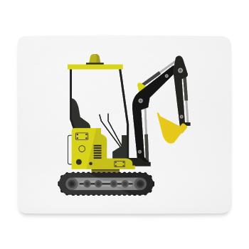Excavator - Mouse Pad (horizontal) - white - Front