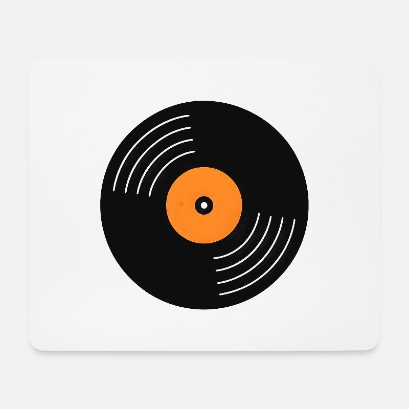 Orange Label Vinyl - Mouse Pad (horizontal) - white