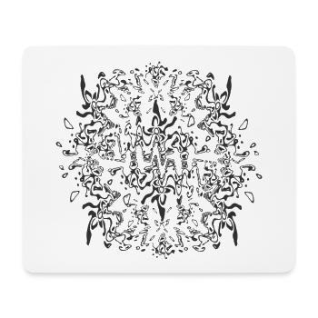 Motif d’ornement kaléidoscopique - Tapis de souris (format paysage) - blanc - Devant