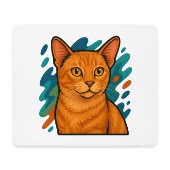 Manx Cat Illustration - Mouse Pad (horizontal) - white - Front