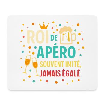 Roi de l'Apéro Inimitable - Tapis de souris (format paysage) - blanc - Devant