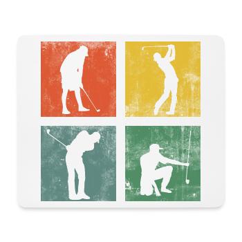 Golfeur Golf Golf Cadeau Golf - Tapis de souris (format paysage) - blanc - Devant