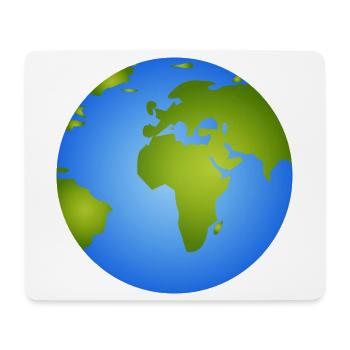 Terre bleue - Illustration de globe élégante - Tapis de souris (format paysage) - blanc - Devant