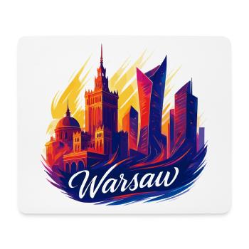 Warsaw magnificent capital Poland Polska Gesche - Mouse Pad (horizontal) - white - Front