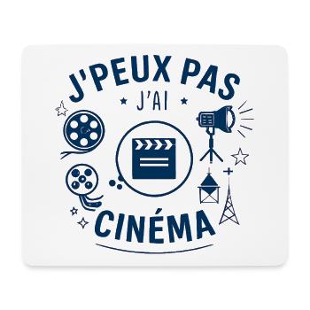 J'peux pas j'ai cinéma - Tapis de souris (format paysage) - blanc - Devant