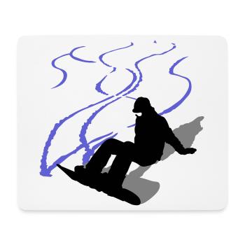 Snowboard - Mousepad (Querformat) - Weiß - Vorne