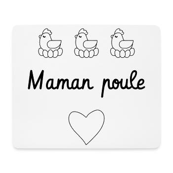 Maman Poule - Fête des Mères - Tapis de souris (format paysage) - blanc - Devant