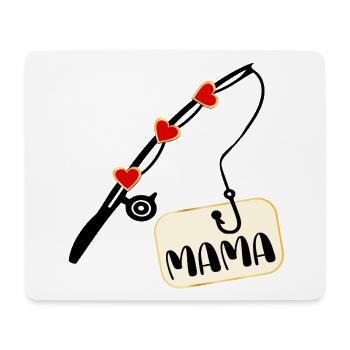 Fishing Rod Fishing Mom Mom - Mouse Pad (horizontal) - white - Front